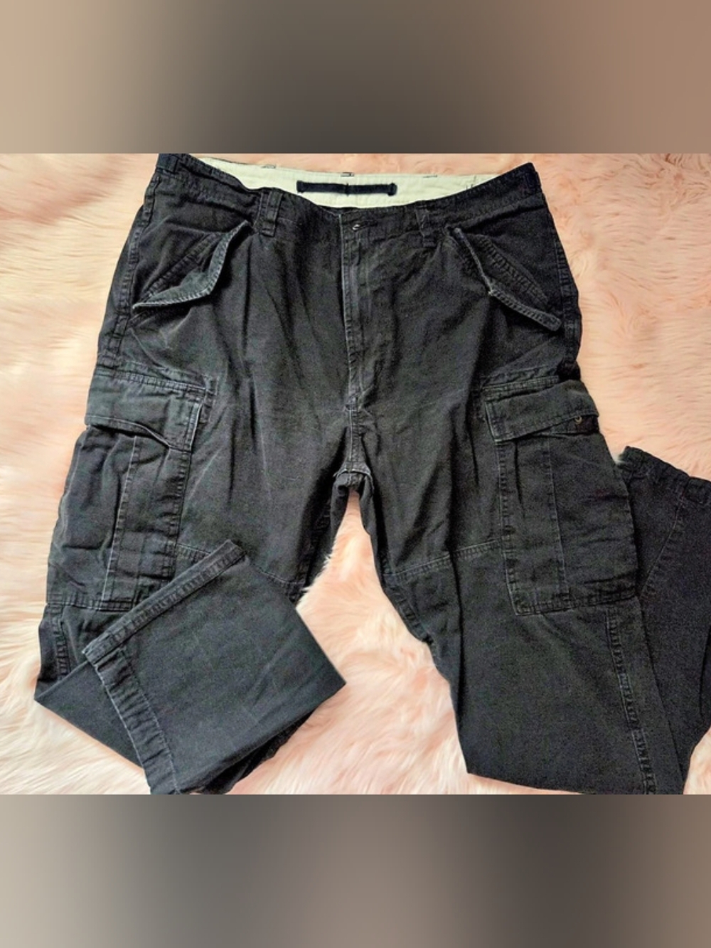 Polo Ralph Lauren Utility Surplus Chino Cargo Pants Black Waist 34/32